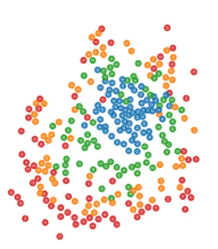 Phase Separation of Four Species of Optically Bound Nanoparticles